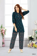Joban Fashion Cotton Blue Color Kurta Set | Grocsy