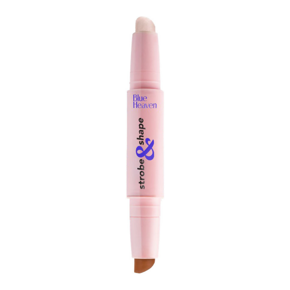 Blue Heaven Strobe & Shape Highlighter And Contour Duo Stick - Fairy Light (Fair To Medium) | Grocsy