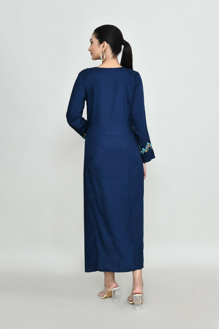 Joban Fashion Blue Rayon Tunic | Grocsy