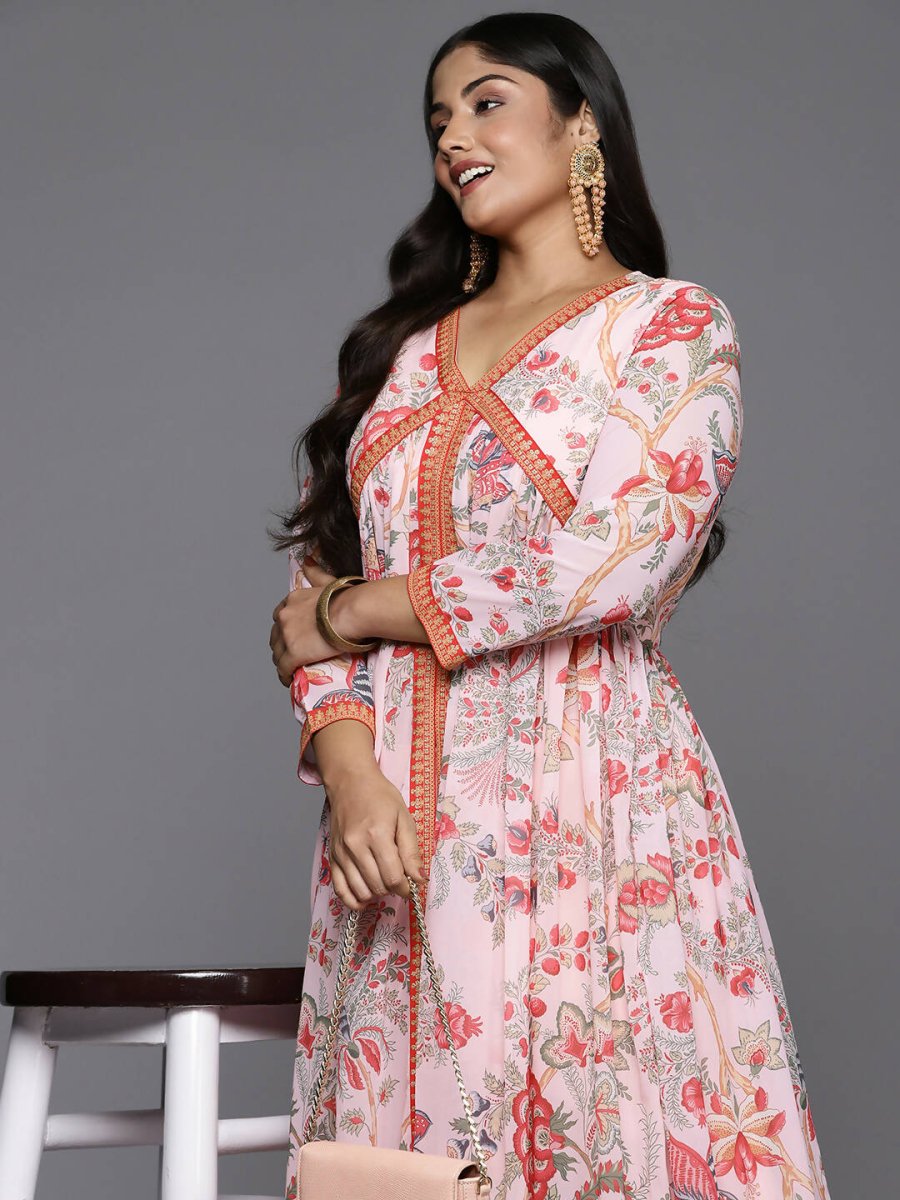 Ahalyaa Women's Traditional wear Kurta Set - Pink | Grocsy