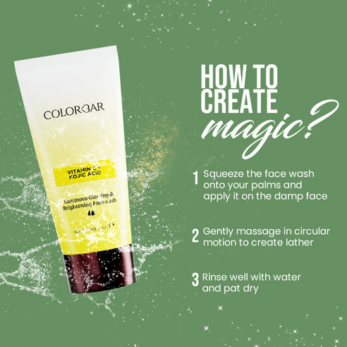 Colorbar Luminous Glowing & Brightening Face Wash with Vitamin C & Kojic Acid | Grocsy