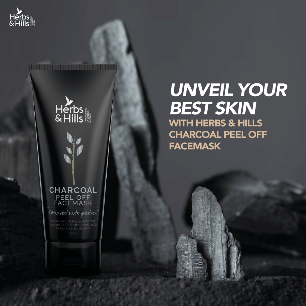 Herbs & Hills Charcoal Peel Off Facemask | Grocsy