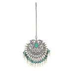Diamond and Pearl Maang Tikka- Ruby Raang | Grocsy