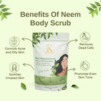 Kimayra Natural Neem Skin Purifying Face & Body Scrub For Acne, Pimple-Free Clear Skin | Grocsy