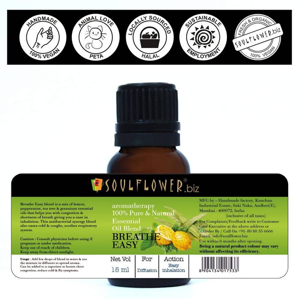 Soulflower Breathe Easy Essential Oil | Grocsy