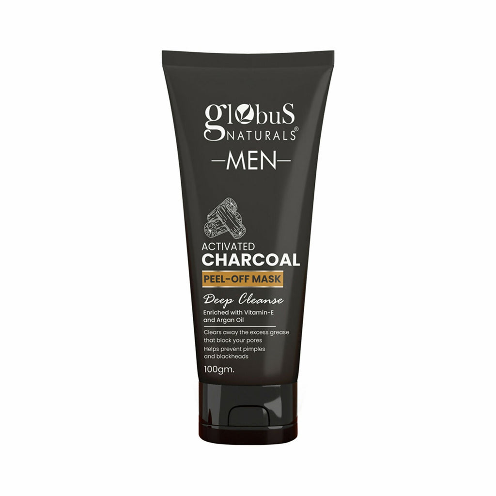 Globus Naturals Anti Pollution & Anti Acne Detox Charcoal Peel Off Mask For Men | Grocsy