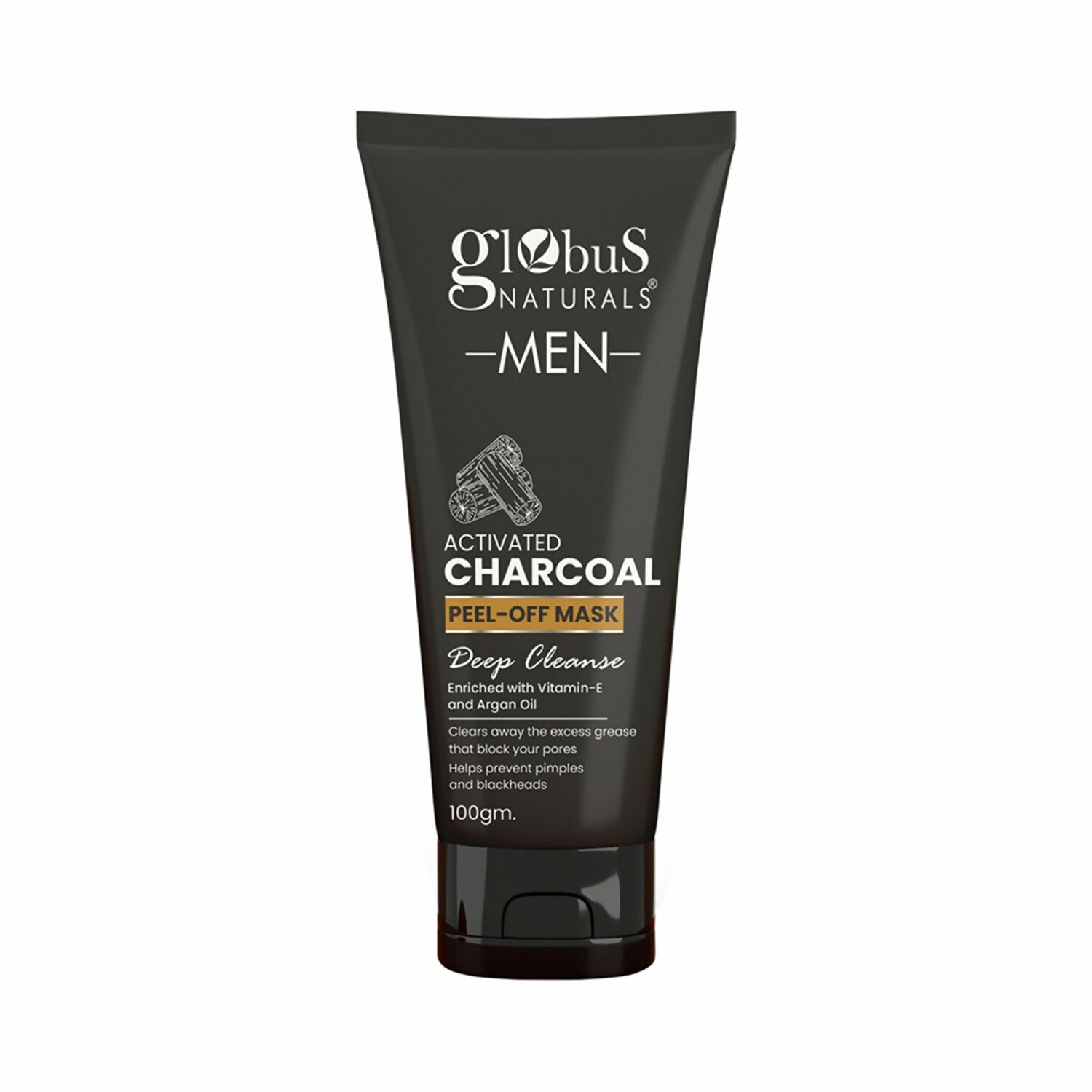 Globus Naturals Anti Pollution & Anti Acne Detox Charcoal Peel Off Mask For Men | Grocsy