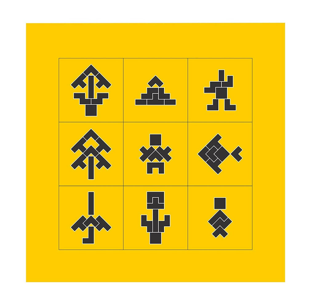 Kraftsman Wooden Tetris Block Jigsaw Puzzle Board | Made In India (Tetris, Tangram, T Puzzle) | Grocsy