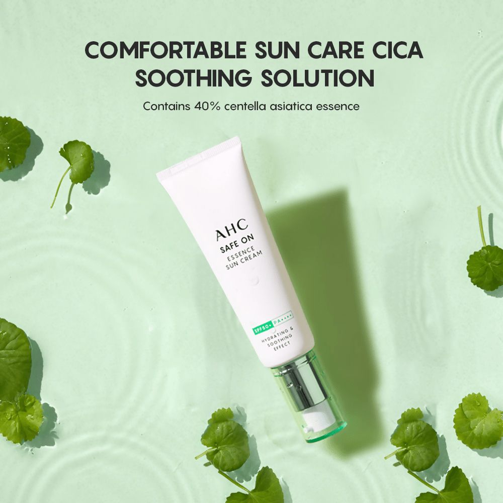 AHC Safe On Essence Sun Cream With SPF 50+ & PA++++ - Korean skincare | Grocsy