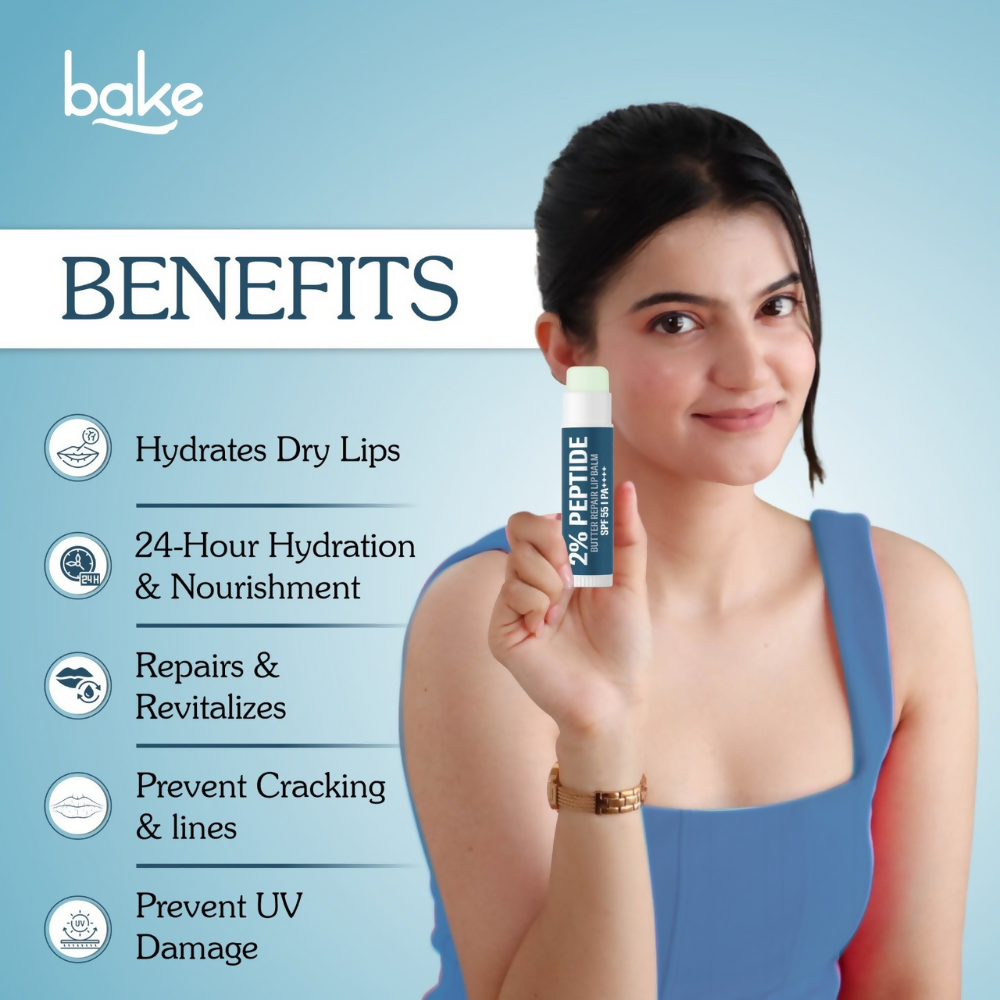 Bake 2% Peptide + Ceramide Butter Brightening Lip Balm SPF 55 PA++++ | Grocsy