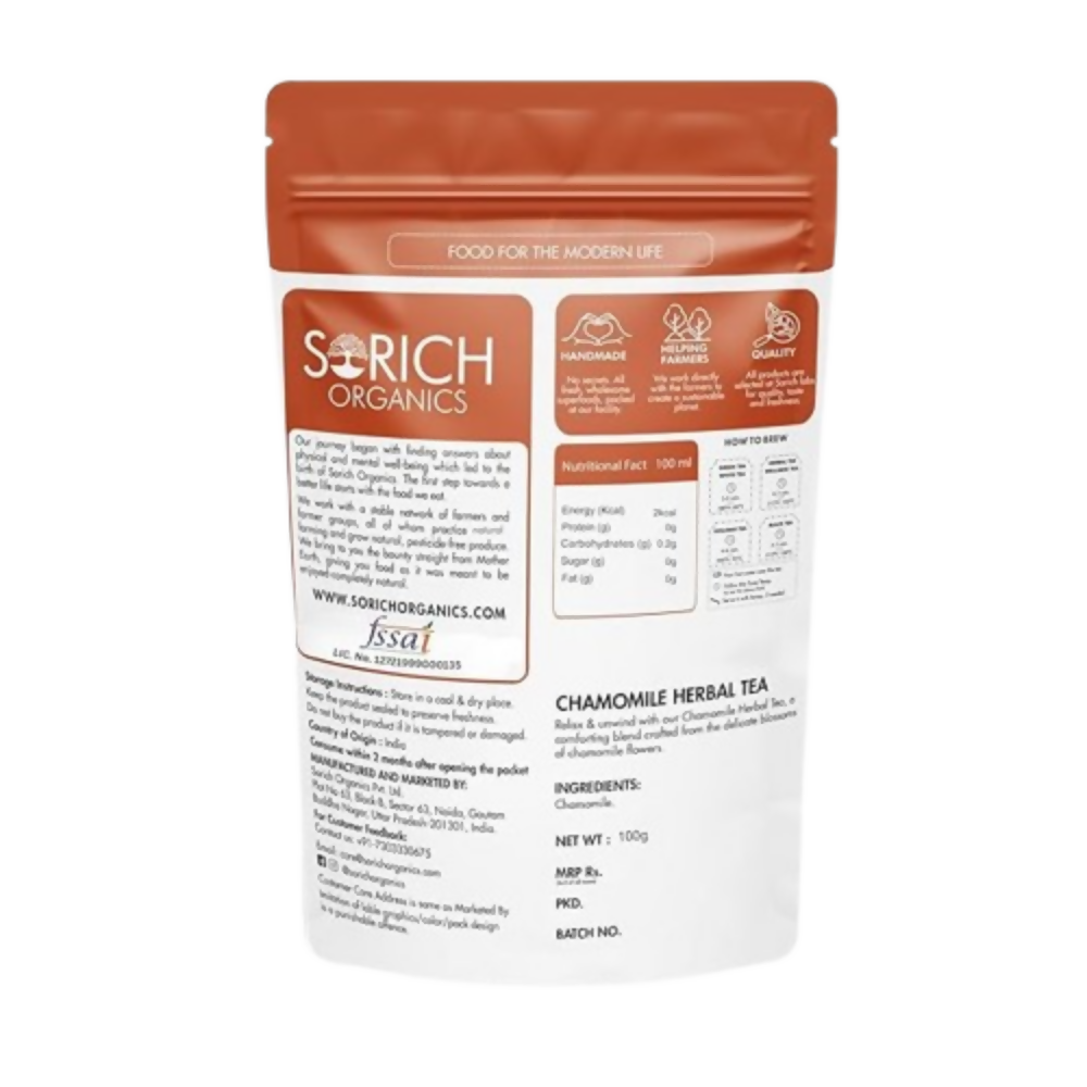 Sorich Organics Chamomile Flower Herbal Tea | Grocsy