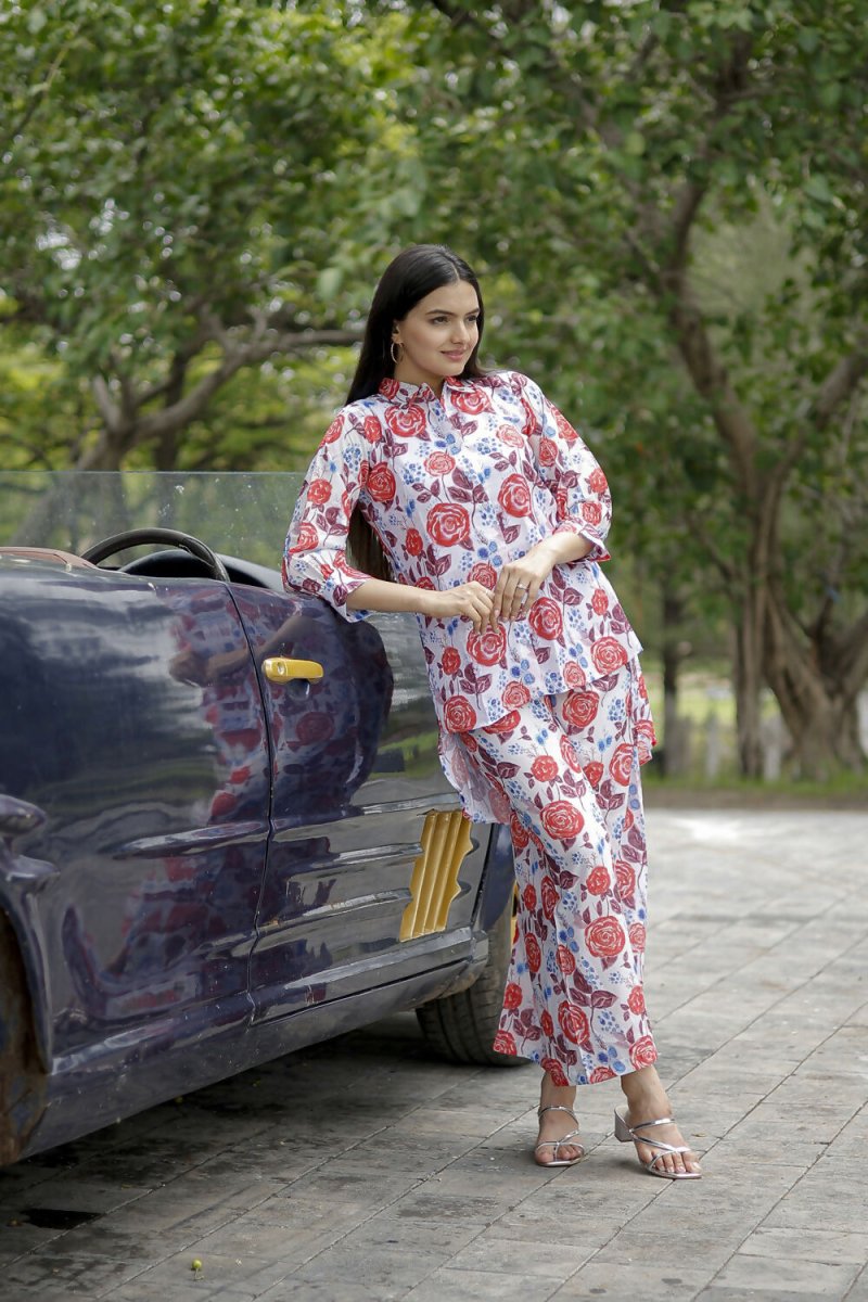 Aayaa Pure Muslin printed Multi Co-Ord Set - Multi Color | Grocsy