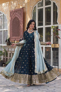 Teeya Creation Morpich Color Faux Georgette Heavy Work Fully Stitched Anarkali Gown | Grocsy