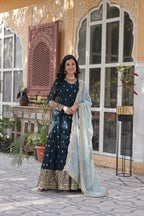 Teeya Creation Morpich Color Faux Georgette Heavy Work Fully Stitched Anarkali Gown | Grocsy