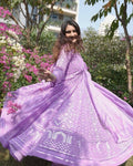 Teeya Creation Baby Pink Color Georgette Fabric Heavy Embroidery Work Fully Stitched Gown | Grocsy