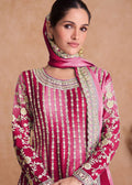 Teeya Creation Multi Colour Chinon Silk Heavy Embroidery Sequence Work Fully Stitched Salwar Suit | Grocsy