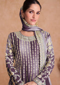Teeya Creation Multi Colour Chinon Silk Heavy Embroidery Sequence Work Fully Stitched Salwar Suit | Grocsy