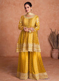 Teeya Creation Multi Colour Chinon Silk Heavy Embroidery Sequence Work Fully Stitched Salwar Suit | Grocsy