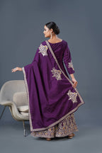 Teeya Creation White Colour Chinnon Silk Heavy Embroidery Work Fully Stitched Palazzo Pair | Grocsy