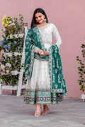 Teeya Creation White Colour Faux Georgette Heavy Embroidery Work Fully Stitched Gown | Grocsy