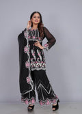 Teeya Creation Black Color Georgette Fabric Heavy Embroidery And Real Mirror Work Fully Stitched Salwar Suit | Grocsy