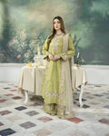 Teeya Creation Olive Color Pure Zimichhu Silk Embroidery Work Fully Stitched Palazzo Pair | Grocsy