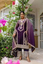 Teeya Creation Multi Color Star Georgette Embroidery Work Fully Stitched Salwar Suit | Grocsy