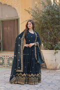 Teeya Creation Morpich Color Faux Georgette Heavy Work Fully Stitched Anarkali Gown | Grocsy