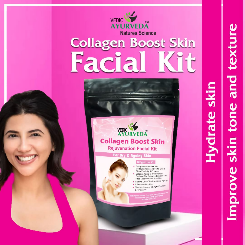 VedicAyurveda Organic Collagen+Vitamin A Facial kit | Grocsy
