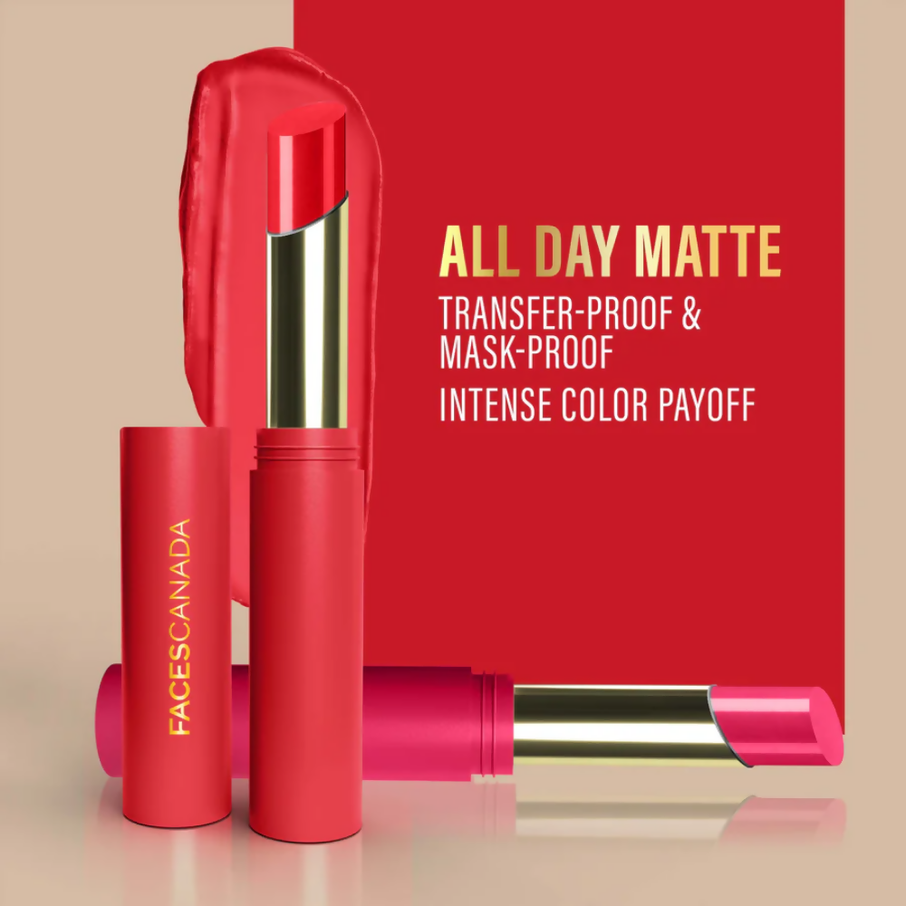 Faces Canada 3 in 1 LongStay Matte Lipstick - Day Dream Pink 02 | Grocsy