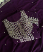 KC New Georgette Short Salwar Kameez Pakistani Style Purple | Grocsy