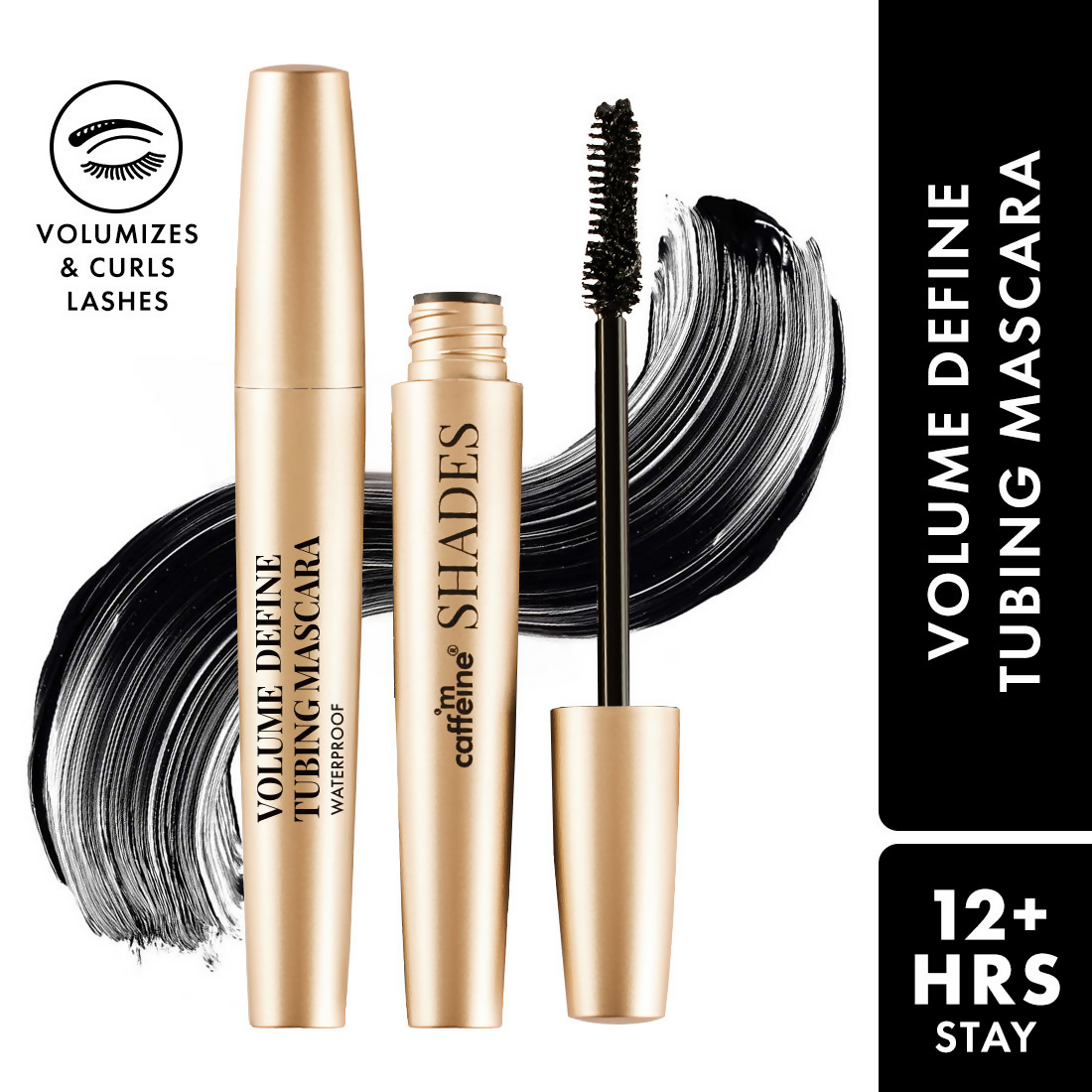 mCaffeine Shades Volume Define Tubing Mascara - Black | Grocsy