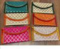 Joban Fashion Gota Checks Hand Clutches Purse - Multicolor | Grocsy