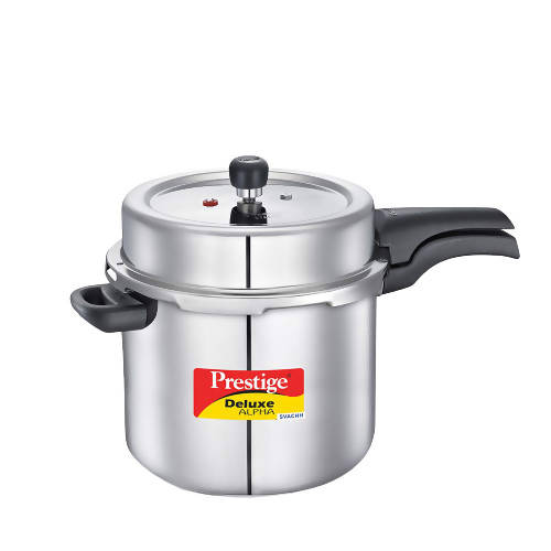 Prestige SS Deluxe Alpha Svachh Stainless steel Pressure Cooker | Grocsy