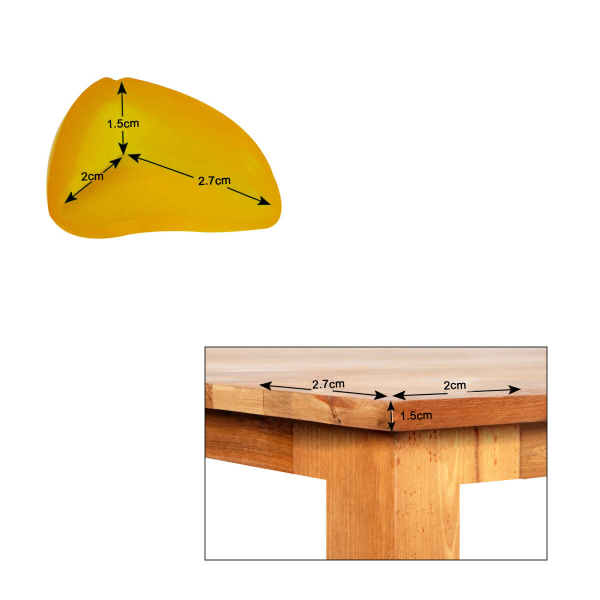Safe-O-Kid Tear Drop Colorful Corner Caps, Yellow For Kids Protection | Grocsy