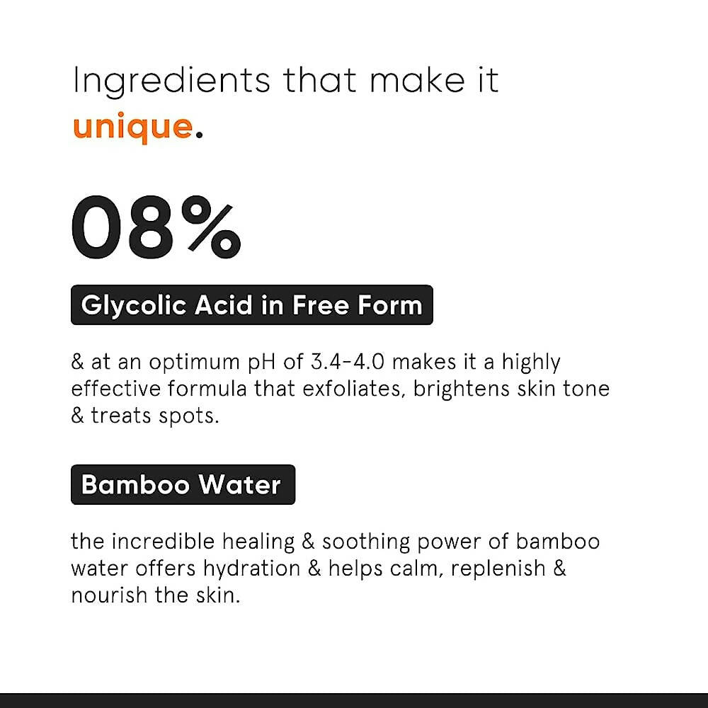 Minimalist 8% Glycolic Acid Toner For Glowing Skin | Grocsy