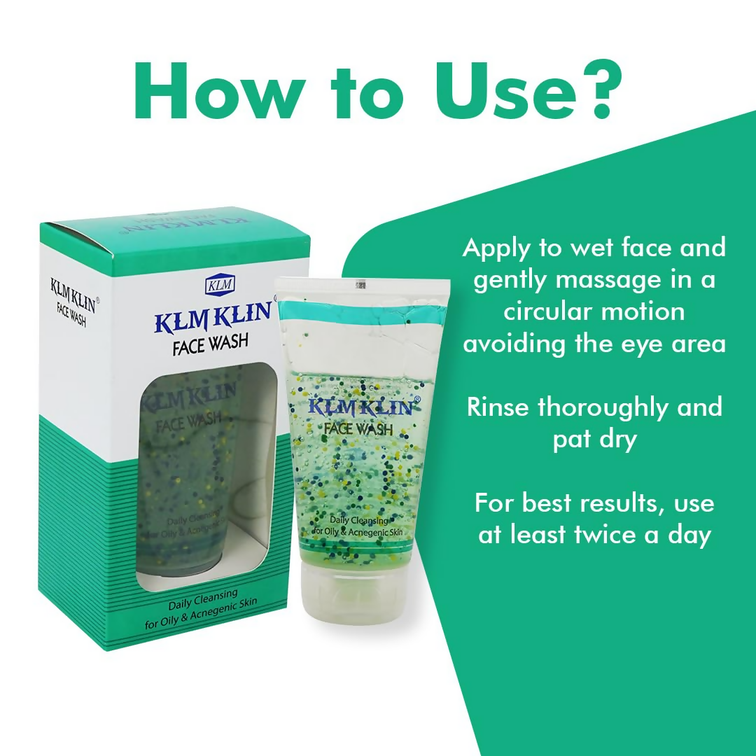 KLM Klin Face Wash Daily Cleansing For Oily & Acnegenic Skin | Grocsy