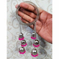 MS Fashion India Jhumkas With Pink Pearls Hanging Bangles | Grocsy
