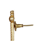 Joban Fashion Women Matte Gold Brass Earrings | Grocsy
