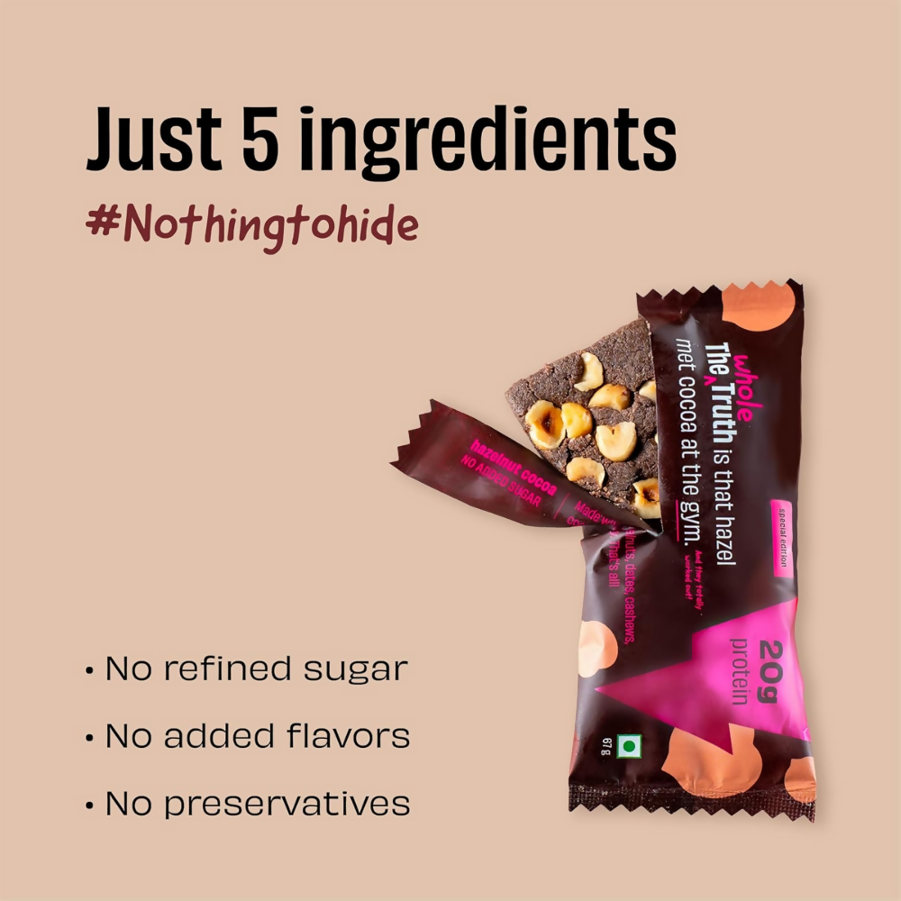 The Whole Truth High Protein Hazelnut Cocoa Protein Bar | Grocsy