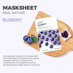 The Face Shop Real Nature Blueberry Face Mask - Korean Skincare | Grocsy