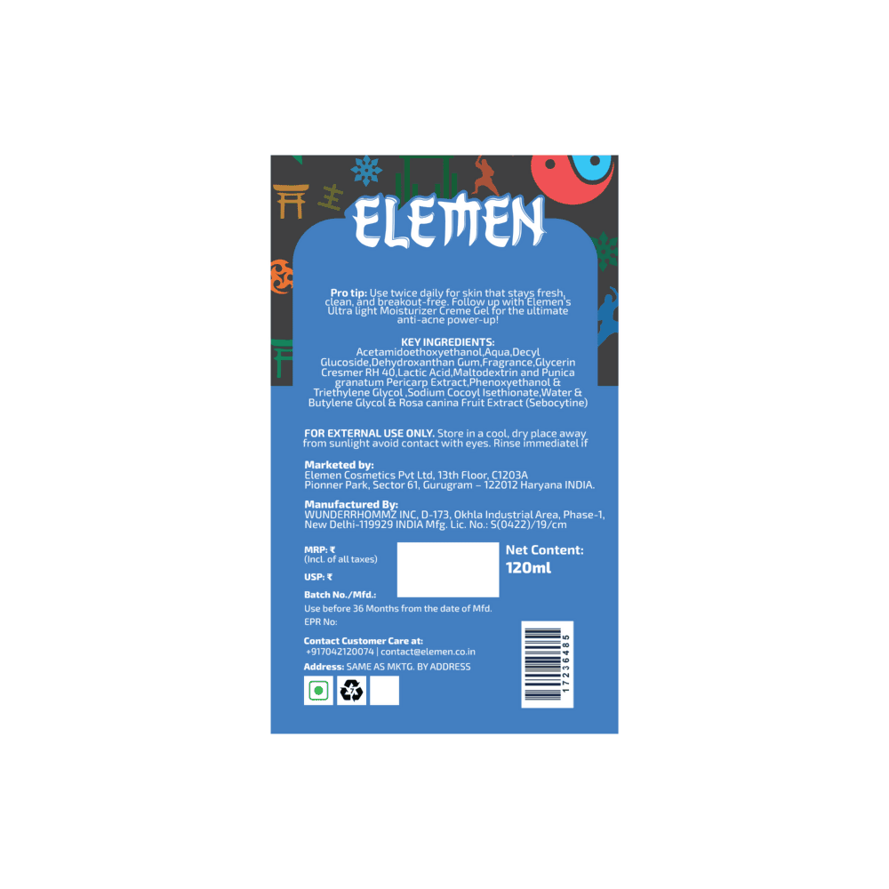 Elemen Anti-Acne Face Wash | Grocsy
