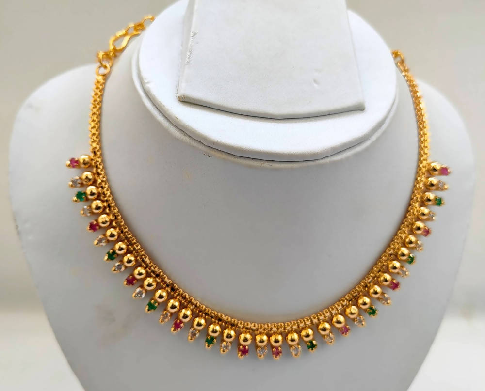Gold-Polished Pretty Necklace | Grocsy