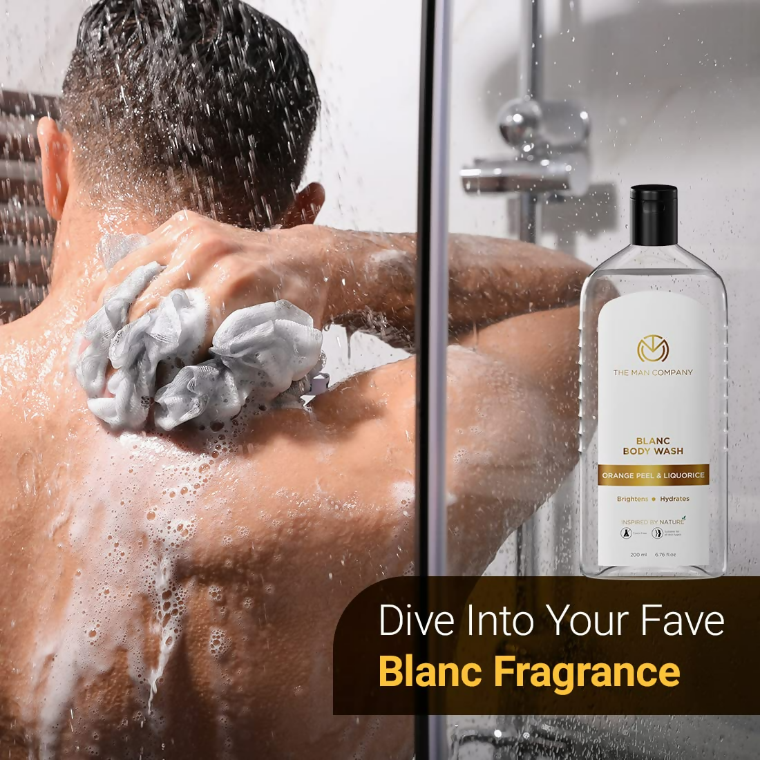 The Man Company Blanc Perfumed Body Wash For Men With Orange Peel & Liquorice | Grocsy