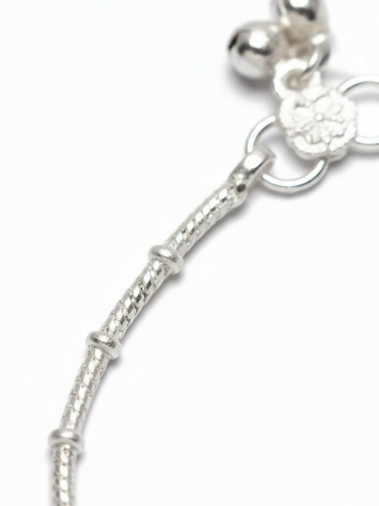 NVR Women Set of 2 Silver Plated Anklet | Grocsy