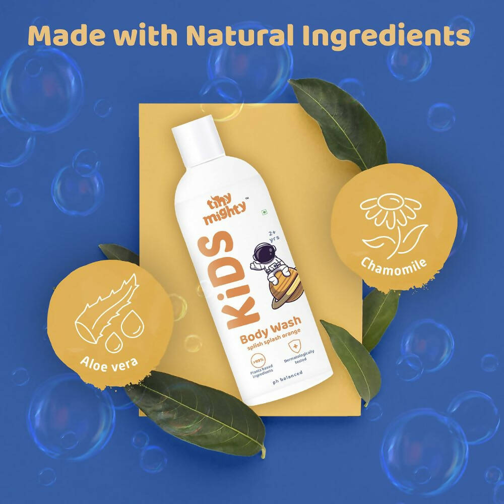 Tiny Mighty Plant Based And Natural Kids Shampoo, Body Lotion, Body Wash & Hair Oil Combo | Grocsy