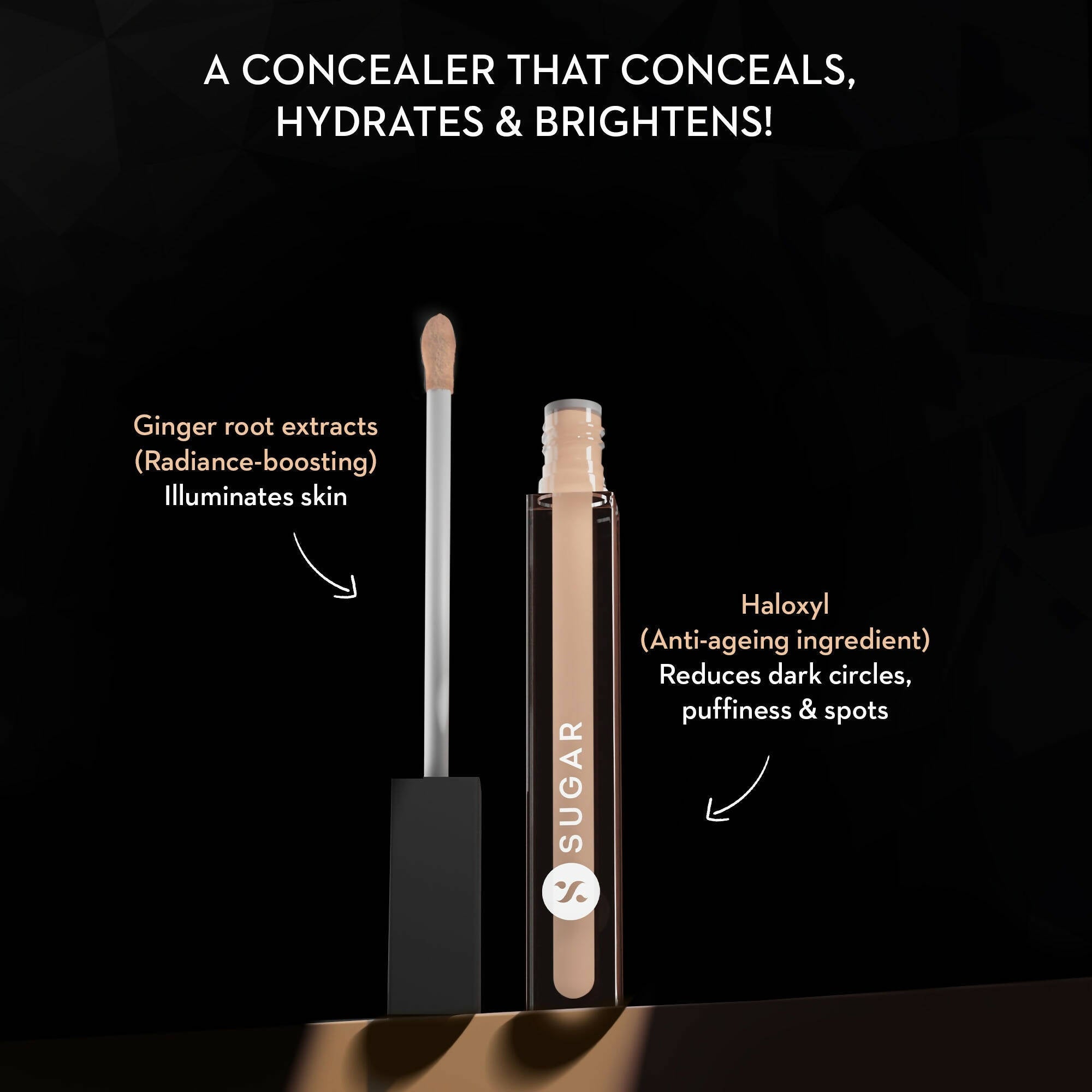 Sugar Auto Correct Creaseless Concealer - (Golden Undertone) 07 Vanilla Latte | Grocsy