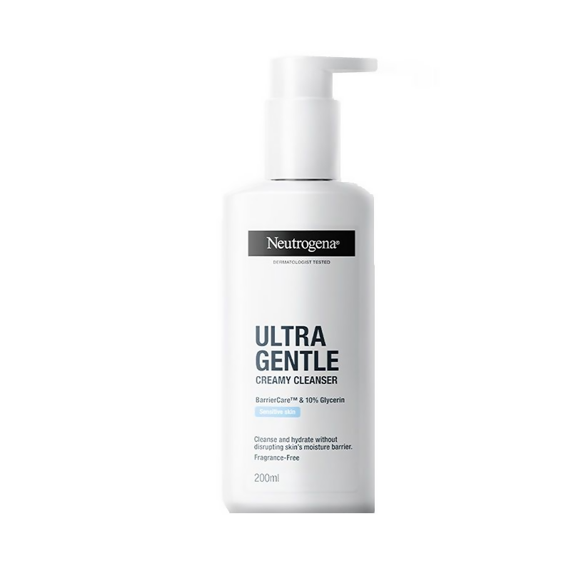 Neutrogena Ultra Gentle Creamy Face Cleanser Moisturizing Face Wash for Dry, Oily, Sensitive Skin | Grocsy