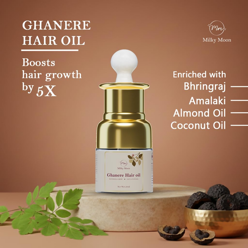 Milky Moon Ghanere Hair Oil for Hair Growth & Anti Hair Fall | Grocsy