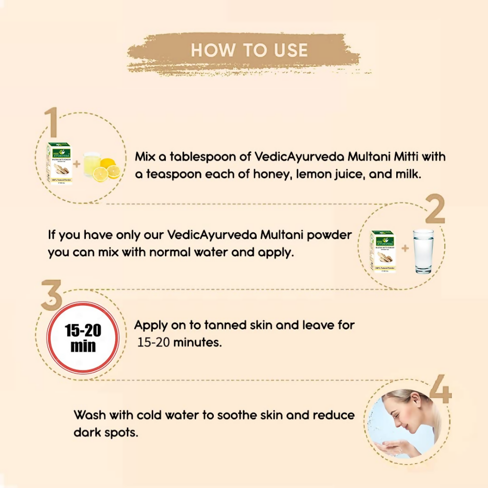 VedicAyurveda Multani Mitti Powder | Grocsy